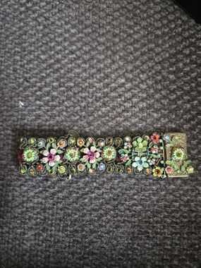 Michal Negrin Multicolor Floral Crystal Bracelet